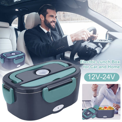 🎉 FLASH SALE 2027 – 50 % DE RÉDUCTION ! 🍱 Boîte repas chauffante électrique portable 2-en-1 – 12 V voiture et 230 V maison – double usage, 1,5 L en acier inoxydable 🔌