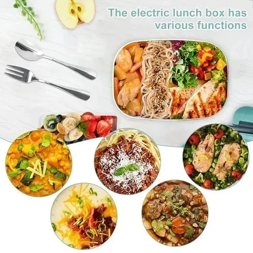 🎉 FLASH SALE 2027 – 50 % DE RÉDUCTION ! 🍱 Boîte repas chauffante électrique portable 2-en-1 – 12 V voiture et 230 V maison – double usage, 1,5 L en acier inoxydable 🔌