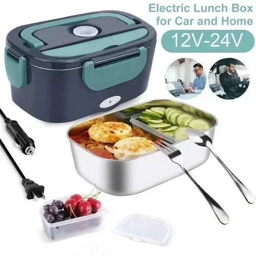 🎉 FLASH SALE 2027 – 50 % DE RÉDUCTION ! 🍱 Boîte repas chauffante électrique portable 2-en-1 – 12 V voiture et 230 V maison – double usage, 1,5 L en acier inoxydable 🔌