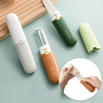 Couteau et éplucheur de fruits 2 en 1 portable et petit