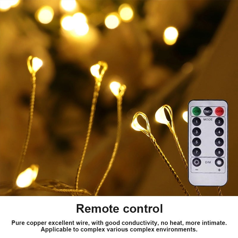 ✨✨DERNIER JOUR ! 49 % DE RÉDUCTION !!✨✨ Guirlande lumineuse feu d’artifice fil de cuivre