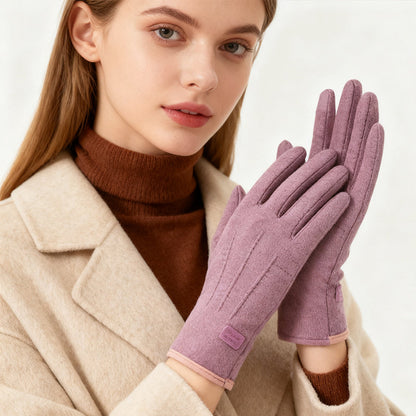 Gants chauds coupe-vent avec écran tactile et poignée antidérapante