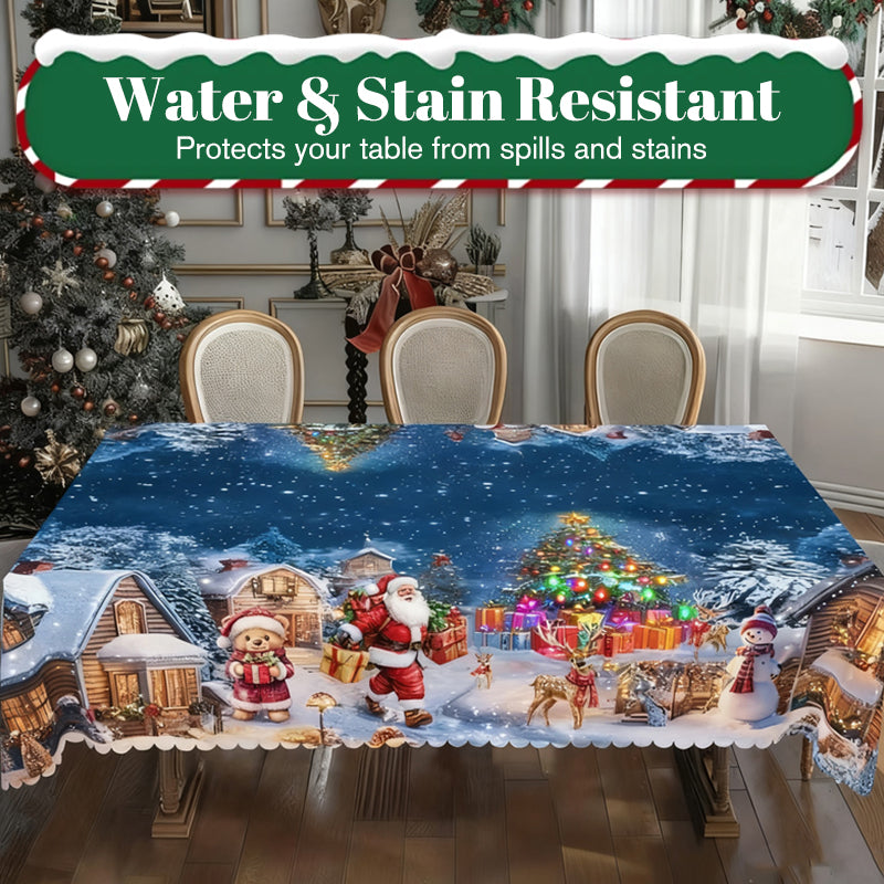 ✨Nouveautés de Noël✨Nappe élégante avec imprimé de Noël