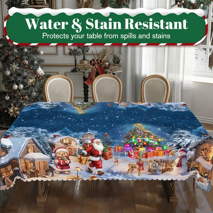 ✨Nouveautés de Noël✨Nappe élégante avec imprimé de Noël