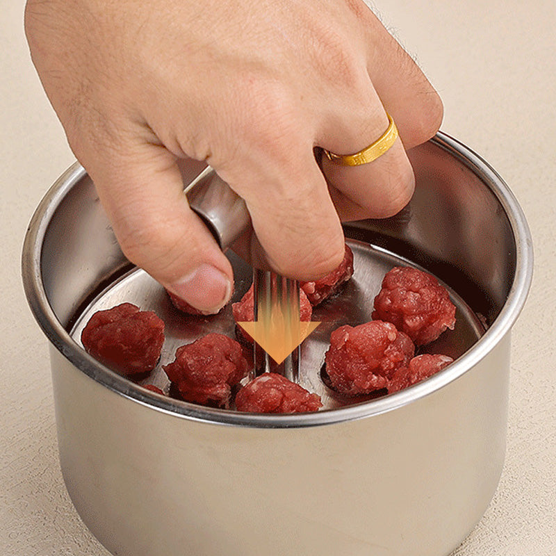 Moule à cuisine en acier inoxydable pour boulettes de viande