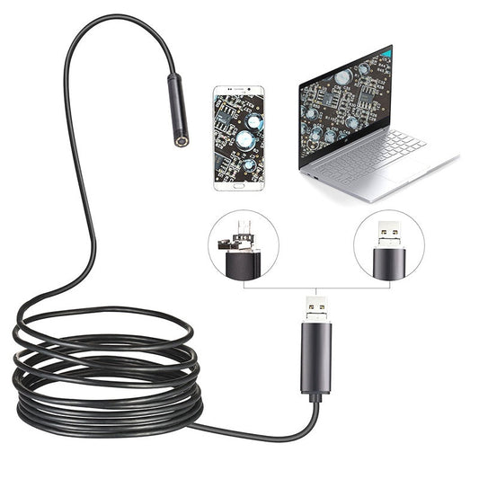 Caméra endoscopique USB étanche avec LED
