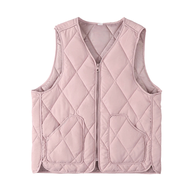 💥50 % de réduction🏆Gilet matelassé à fermeture éclair et poches pour femmes🌿👑