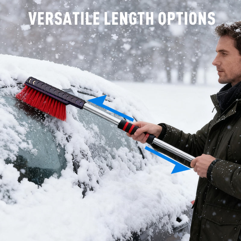 ❄️🚗Double grattoir à glace et balai à neige pour voiture | Accessoire automobile hivernal pour un déneigement complet
