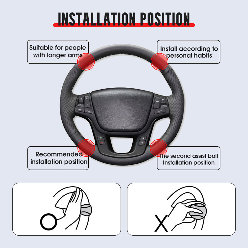 🚗 ACHETEZ 2 OBТENEZ 3! ✨ Pommeau de Volant Ergonomique - Design Texturé Antidérapant pour une Meilleure Prise en Toutes Circonstances 🔧💫