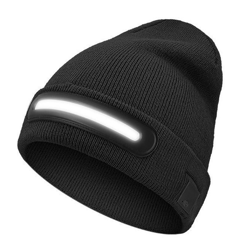 🎄 Promotion Exceptionnelle de Noël🎁Bonnet Bluetooth rechargeable avec lampe intégrée