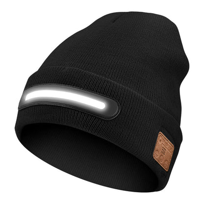 🎄 Promotion Exceptionnelle de Noël🎁Bonnet Bluetooth rechargeable avec lampe intégrée