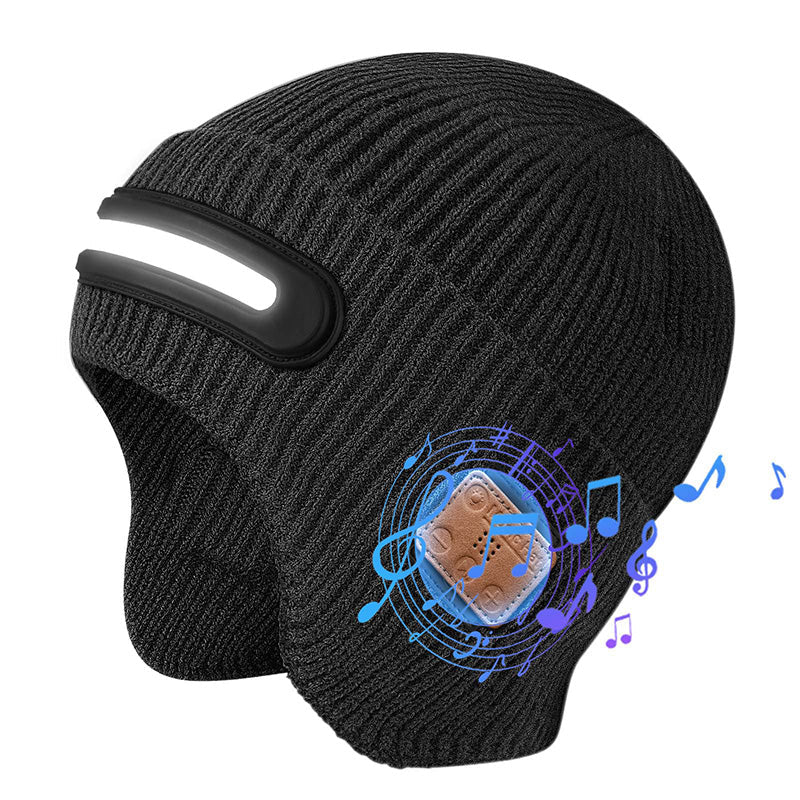 🎄 Promotion Exceptionnelle de Noël🎁Bonnet Bluetooth rechargeable avec lampe intégrée