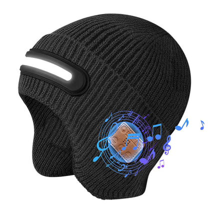 🎄 Promotion Exceptionnelle de Noël🎁Bonnet Bluetooth rechargeable avec lampe intégrée