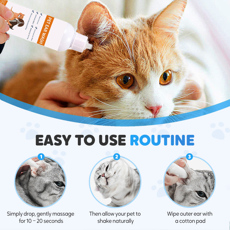 🐾 ACHETEZ-EN 2, OBTENEZ-EN 1 GRATUITEMENT ! ✨ Nettoyant pour oreilles pour animaux - Formule douce à l'aloe vera apaisant pour chiens et chats, prévient les infections et les odeurs 🌿👂