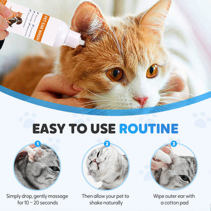 🐾 ACHETEZ-EN 2, OBTENEZ-EN 1 GRATUITEMENT ! ✨ Nettoyant pour oreilles pour animaux - Formule douce à l'aloe vera apaisant pour chiens et chats, prévient les infections et les odeurs 🌿👂