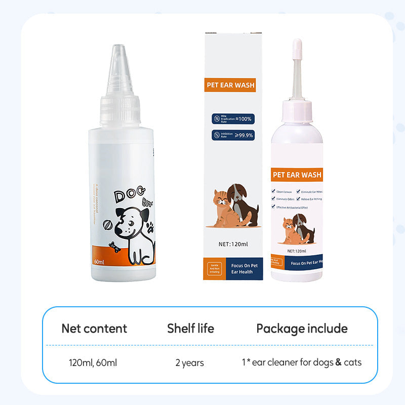 🐾 ACHETEZ-EN 2, OBTENEZ-EN 1 GRATUITEMENT ! ✨ Nettoyant pour oreilles pour animaux - Formule douce à l'aloe vera apaisant pour chiens et chats, prévient les infections et les odeurs 🌿👂