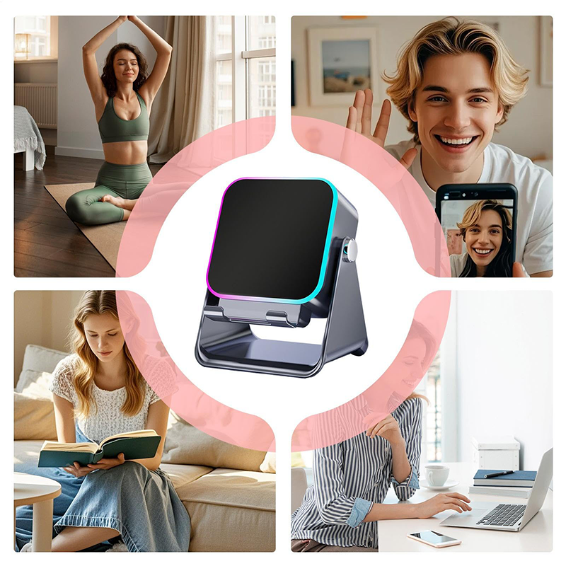 Haut-parleur Bluetooth à Induction Sans Fil 5-en-1 avec Support Téléphone Réglable