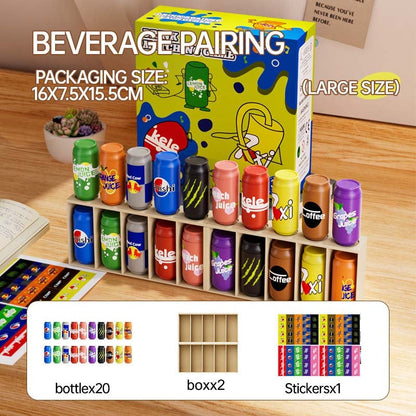 Jouets pour enfants assortis à la couleur des bouteilles