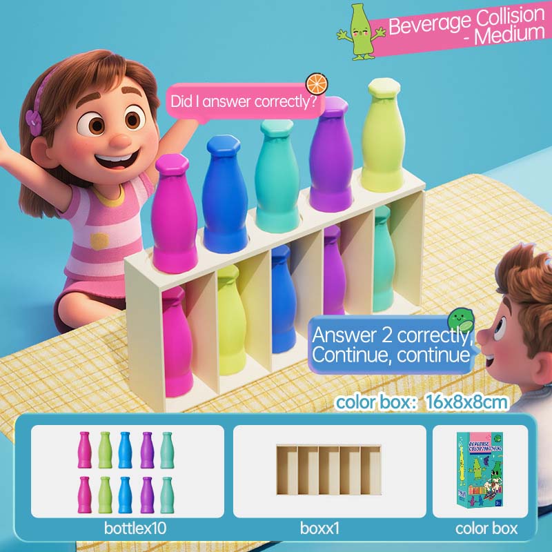 Jouets pour enfants assortis à la couleur des bouteilles
