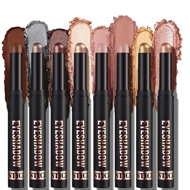 ✨PLUS DE 50 000 UNITÉS VENDUES ! 🎁8 couleurs de fards à paupières pailletés en stick, waterproof, longue tenue et multi-usage