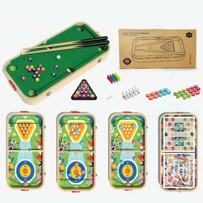 Jeu de table en bois 6 en 1 pour enfants