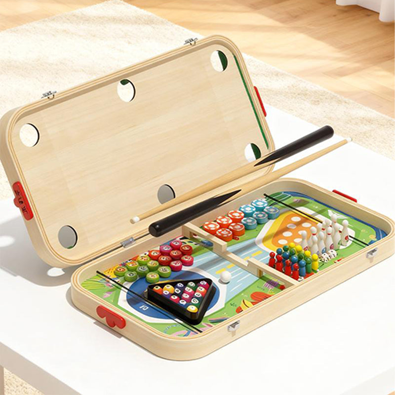 Jeu de table en bois 6 en 1 pour enfants