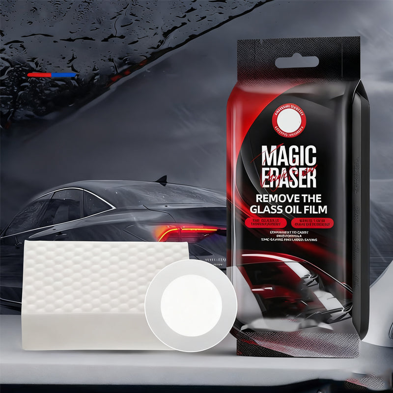 ✨ Éponge Magique pour Vitres de Voiture – Élimine en un seul geste films d’huile et traces d’eau ! Meilleure visibilité la nuit, formule douce pH 7 !