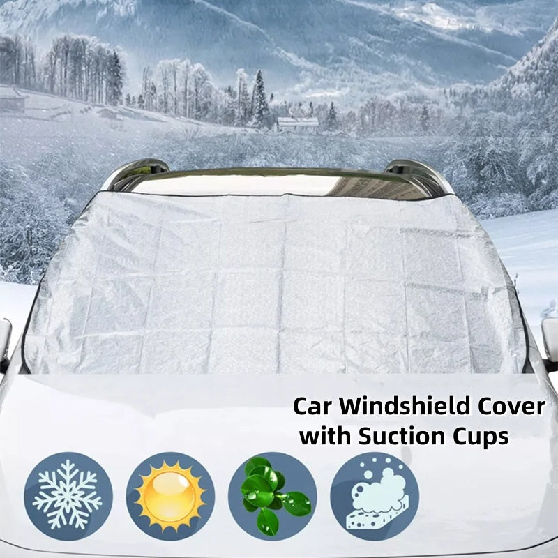 Housse pour vitres de voiture avec ventouses