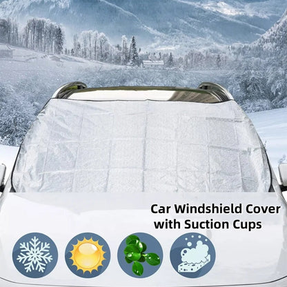 Housse pour vitres de voiture avec ventouses