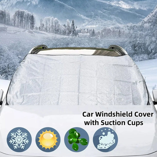 Housse pour vitres de voiture avec ventouses