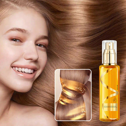 ✨ Huile Capillaire en Spray – 100 ml d’extraits végétaux, hydratation intense sans effet gras. Discipline les frisottis et sublime la brillance !