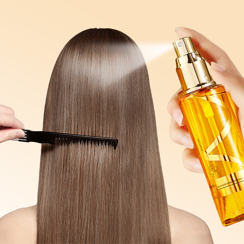 ✨ Huile Capillaire en Spray – 100 ml d’extraits végétaux, hydratation intense sans effet gras. Discipline les frisottis et sublime la brillance !