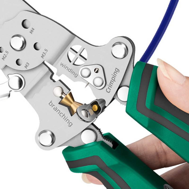Stripper de fil pliable multifonction avec testeur de tension