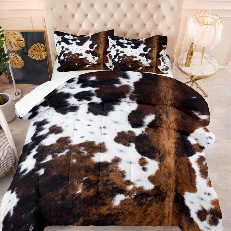 🐮 50% DE RÉDUCTION ! 🛏️ Housse de Couette Imprimé Vache – Doux & Léger, Déco Ludique, Ensemble Complet ✨