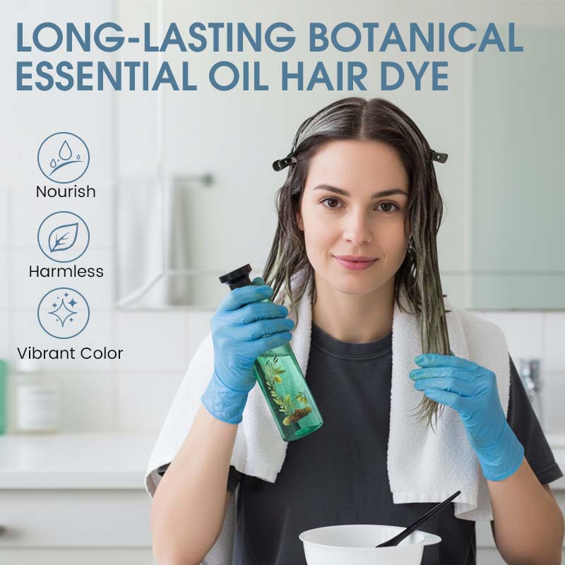 🌿Teinture Capillaire Botanique aux Huiles Essentielles – Couleur Longue Durée, Sans Irritation & Nourrissante 🌿