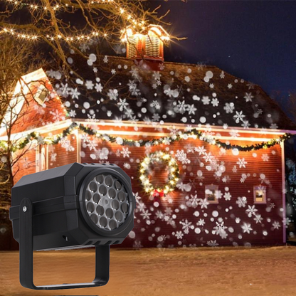 Projecteur lumineux rotatif à LED avec motifs de Noël