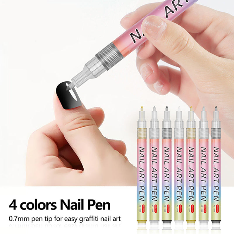 🎁Cadeau de Noël🎄Set professionnel de stylos pour nail art avec 12 couleurs