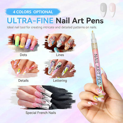 🎁Cadeau de Noël🎄Set professionnel de stylos pour nail art avec 12 couleurs