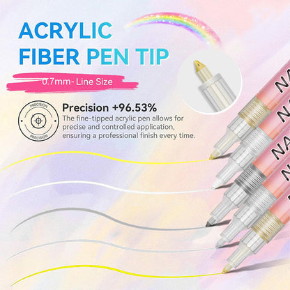 🎁Cadeau de Noël🎄Set professionnel de stylos pour nail art avec 12 couleurs