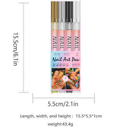 🎁Cadeau de Noël🎄Set professionnel de stylos pour nail art avec 12 couleurs
