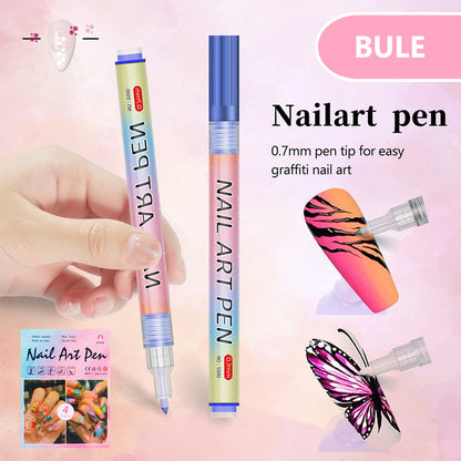 🎁Cadeau de Noël🎄Set professionnel de stylos pour nail art avec 12 couleurs