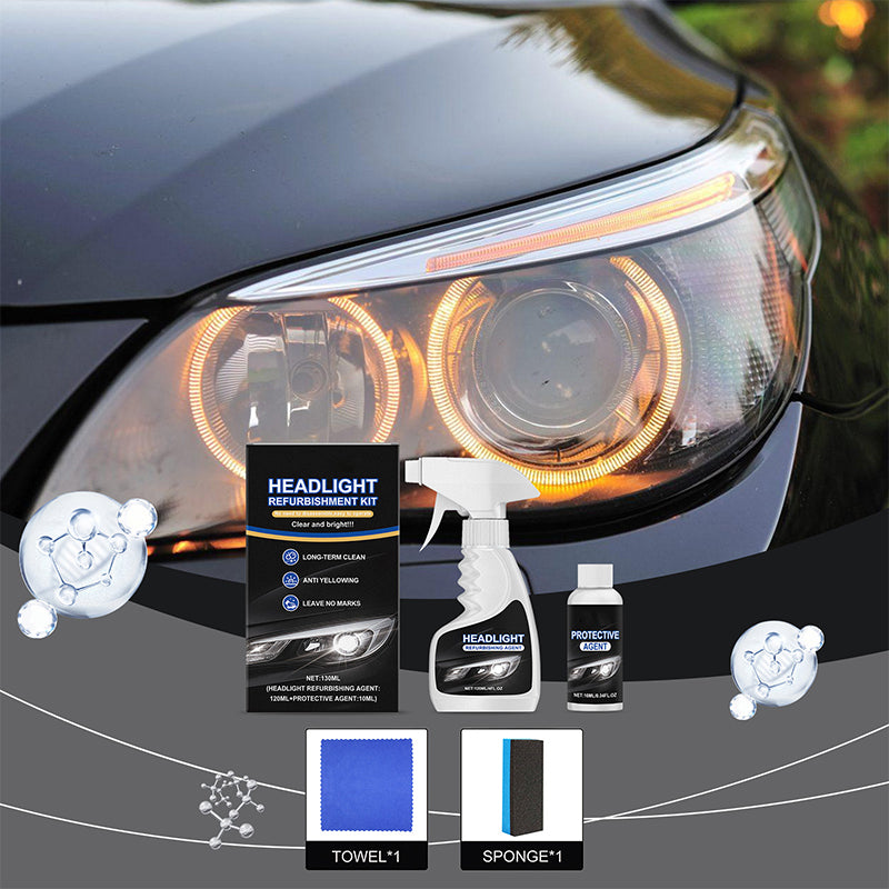 🚘 Liquide de rénovation pour phares de voiture, revêtement cristallin amélioré qui réduit le flou
