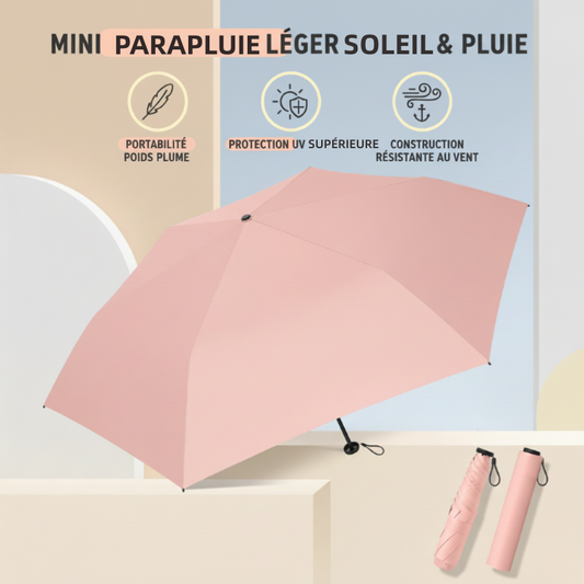 🖤Black Friday & Noël🎄Mini Parapluie Léger Soleil & Pluie avec Protection UV