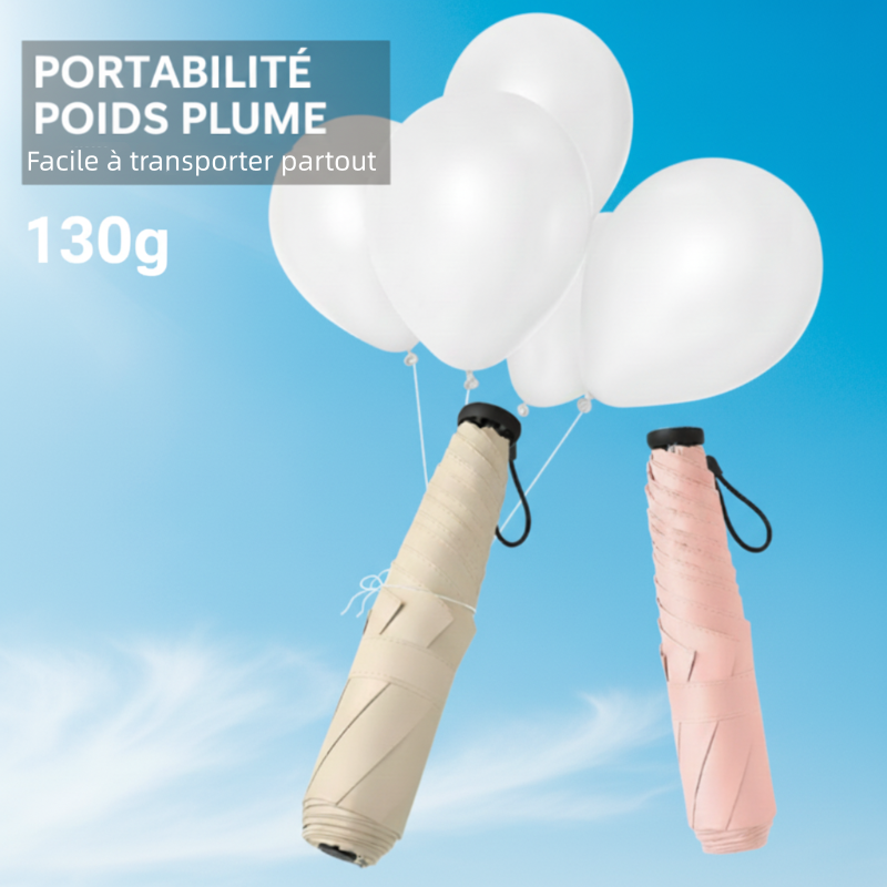 🖤Black Friday & Noël🎄Mini Parapluie Léger Soleil & Pluie avec Protection UV