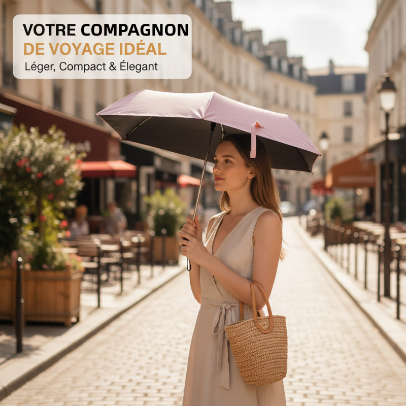 🖤Black Friday & Noël🎄Mini Parapluie Léger Soleil & Pluie avec Protection UV