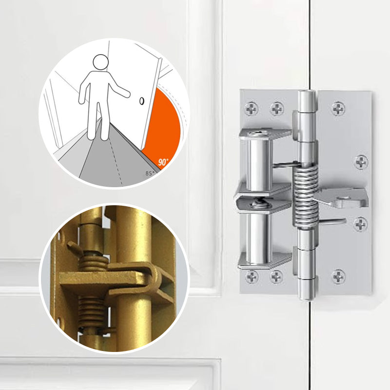 📢📢49 % de réduction !!!🎅Charnière de porte à ressort de fermeture automatique (équipée de vis)
