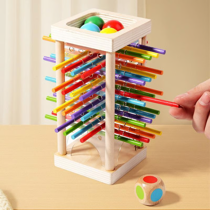 ⭐Jeu de quilles en bois avec boules pour enfants
