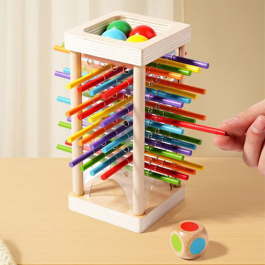 ⭐Jeu de quilles en bois avec boules pour enfants