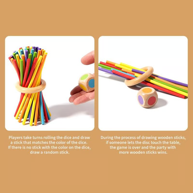 ⭐Jeu de quilles en bois avec boules pour enfants
