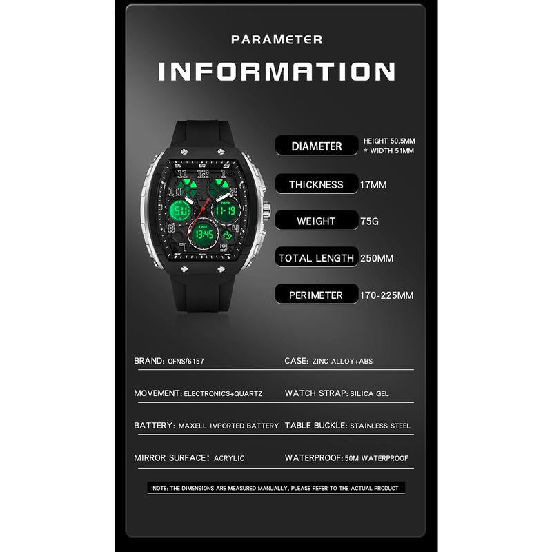 🎁Découvrez Noël 50 % DE RÉDUCTION🎄Montre automatique numérique lumineuse et sportive pour homme